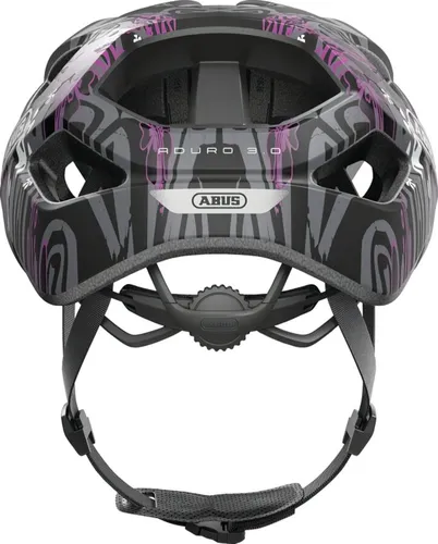 Kask rowerowy ABUS Aduro 3.0 Maori Czarno-fioletowy Miejski (rozmiar S)