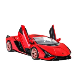 Duży samochód zdalnie sterowany COIL RC Lamborghini SIAN otwierane drzwi światła czerwony