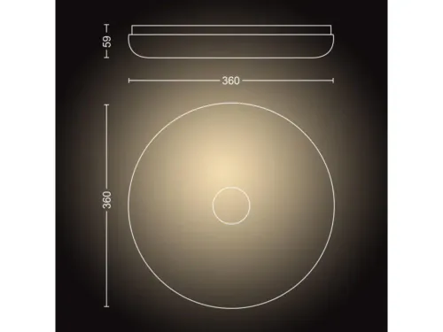 Lampa sufitowa Philips Hue White Ambiance Struana 929003056901 Biały