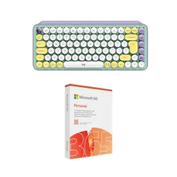 Klawiatura LOGITECH Pop Keys Fresh Vibes + Program MICROSOFT 365 Personal