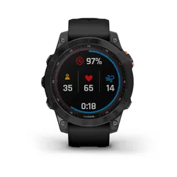 Smartwatch Garmin Fenix 7 Solar Niebieskoszary z czarnym paskiem (010-02540-11)