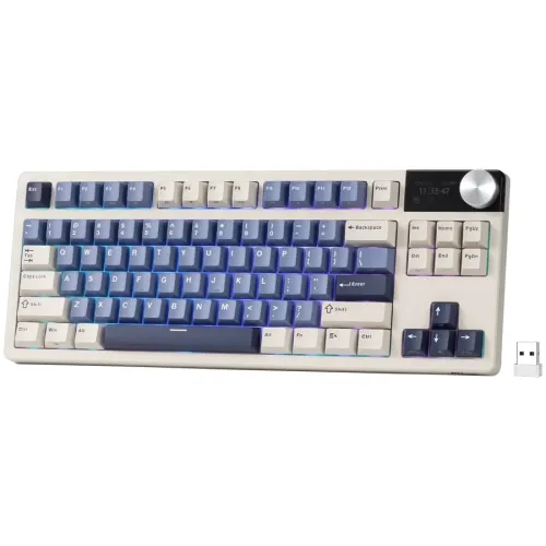 Klawiatura mechaniczna Royal Kludge RK-S85 Horizon Blue Cloud Switch Biało-Niebieski
