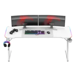 Biurko gamingowe HUZARO Hero 4.8 RGB Biały