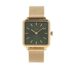 Cluse La Tétragone Cw0101207013 Mesh Gold / Forest Green Saatler