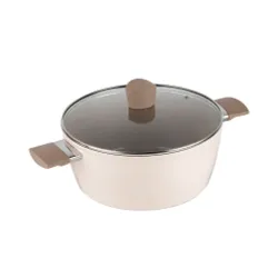 Garnek aluminiowy nieprzywierający z pokrywką FLORINA MOKKA 26 cm 4,8 l
