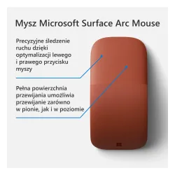 Myszka Microsoft Surface Arc Mouse Czerwony mak