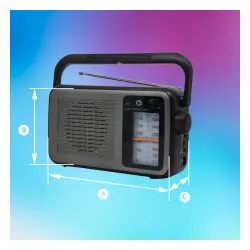 Radioodbiornik Manta MARDI919BK Radio FM Czarno-szary