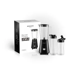 Blender kielichowy MOZANO M01 Czarny (Sportowy) + 2 bidony w komplecie