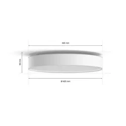 Lampa sufitowa Philips Hue White Ambiance Enrave Biały