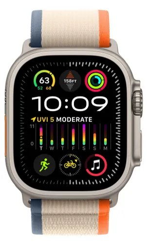 Smartwatch Apple Watch Ultra 2 GPS + сотовый титановый чехол 49 мм браслет Trail оранжевый / бежевый S / M