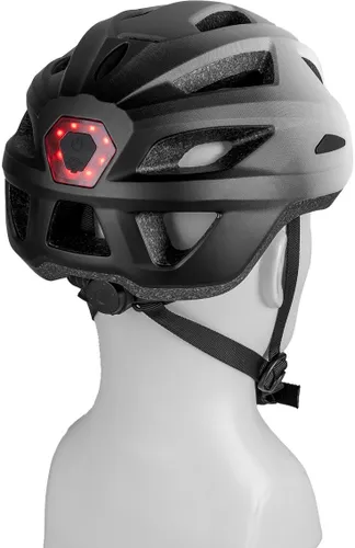 Kask rowerowy VAYOX Active VA0424WBM Biało-czarny MTB z lampką (rozmiar M)
