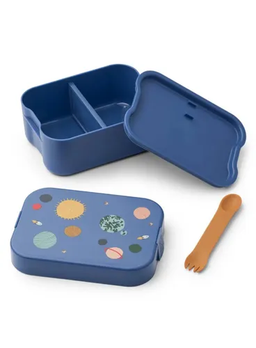 Dziecięcy pojemnik na jedzenie Liewood Kamil Lunchbox - universe / classic navy