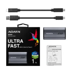 Dysk Adata Elite SE880 1TB USB 3.2 Typ C Szary