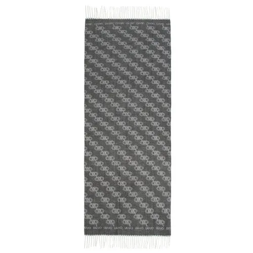Liu Jo Stola eșarfă Jacquard logo 2f3079 T0300 Nero 22222