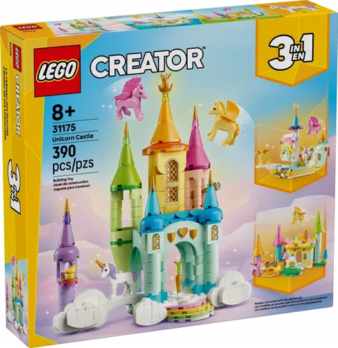 Lego zamek Creator 3w1 - klocki zamek z jednorożcem idealny na prezent