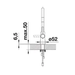 Bateria BLANCO Candor-S 523121 Stal szczotkowana