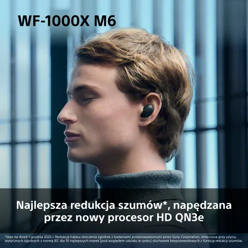 Słuchawki bezprzewodowe Sony WF-1000XM6 ANC Dokanałowe Bluetooth 5.3 Platynowo-srebrny
