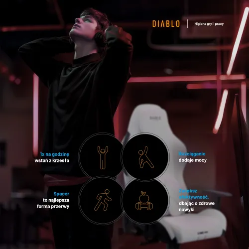 Fotel DIABLO CHAIRS X-One 2.0 Prime Biało-czarny