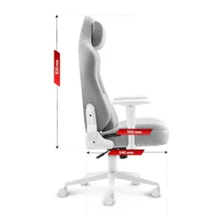 Fotel gamingowy HELL'S CHAIR HC 1009 Biało-szary