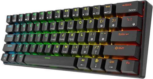 Klawiatura ROYAL KLUDGE RK61 RGB Brown Switch Czarny