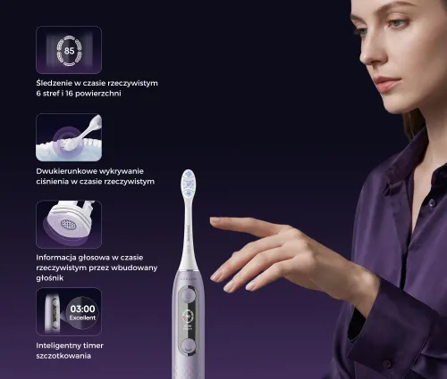 Szczoteczka soniczna DREAME E10F Set Fioletowy