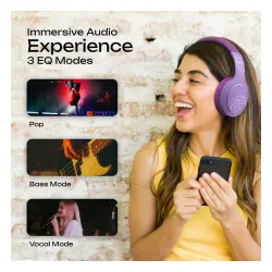 Słuchawki bezprzewodowe PowerLocus P19 Purple Nauszne Bluetooth 5.3 Fioletowy