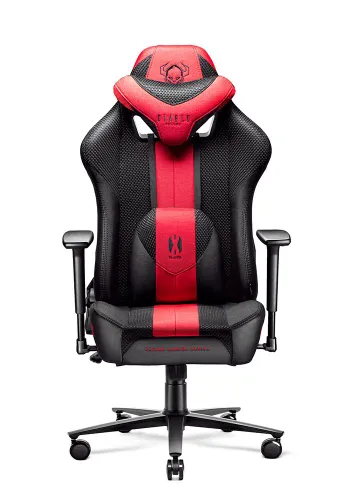 Fotel Diablo Chairs X-Player 2.0 Normal Size Gamingowy do 160kg Skóra ECO Tkanina Karmazynowo-antracytowy