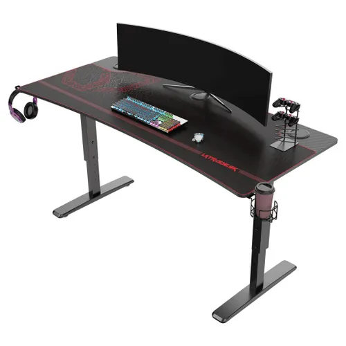 Biurko Ultradesk CRUISER 160cm Regulacja wysokości Czarno-czerwony