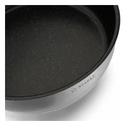 Patelnia na indukcję nierdzewna z pokrywką Starke Pro Varese 24 cm