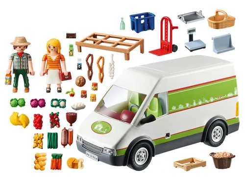 PLAYMOBIL 70134 Meyve ve sebze satışı için araba