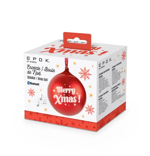 Głośnik Bluetooth BigBen XMASBALLRED Świecąca bombka świąteczna Czerwona