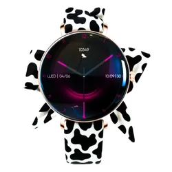 Smartwatch FOREVER SB-370 Lucca Różowe złoto + Pasek łaciaty