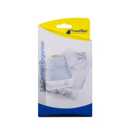 Dwa organizery na odzież Travel Blue Packing Cubes - white