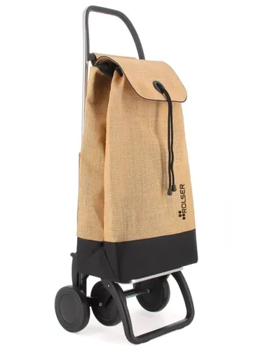 Wózek na zakupy 4-kołowy Rolser I-MAX Yute Bi 4 Wheels - natural / black