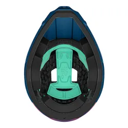 Kask rowerowy LAZER Cage KinetiCore Pomarańczowo-niebieski Full Face (rozmiar XL)