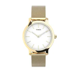 Timex Transcend TW2U86800 Altın / Beyaz Saatler