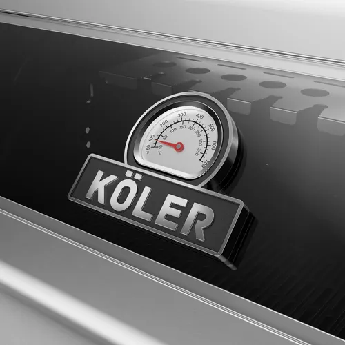 Grill gazowy KOLER Krone Compact Srebrny 15.5 kW 60 x 46 cm