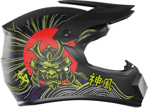 Kask KAMIKAZE Tokyo Drift Czarny Full Face (rozmiar L)