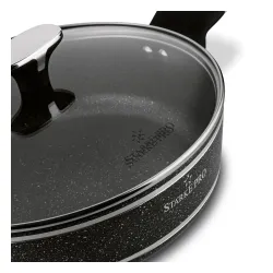 Patelnia na indukcję z pokrywką krótkie uchwyty Starke Pro Celebrity Marble 28 cm