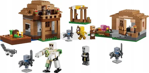 LEGO Minecraft 21596 Najazd przywoływaczy na wioskę, zestaw klocków 9+