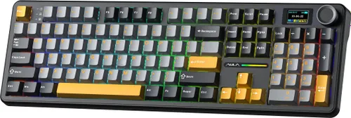 Klawiatura AULA F108 Pro Gray Yellow Deep Gray Reaper Switch RGB