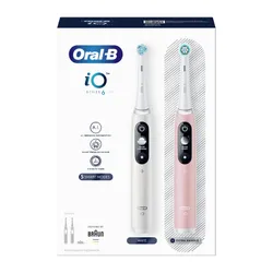 Oral - B магнитная зубная щетка iO Series 6 Duo 2 шт. White / Pink