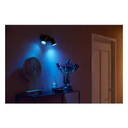 Oświetlenie punktowe Philips Hue White and Color Ambiance Podwójne Fugato Czarny