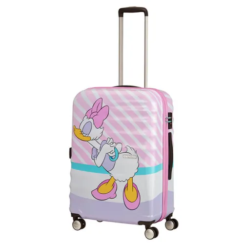 Walizka średnia American Tourister Wavebreaker Disney - Daisy pink kiss