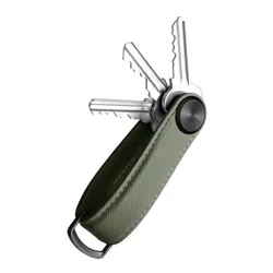 Skórzane etui organizer na klucze Orbitkey Key Organiser Pro Saffiano Leather - olive
