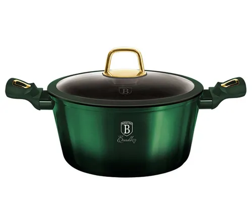 Garnek tytanowy 4.1L 24cm BERLINGER HAUS Metallic Line Emerald BH-6058