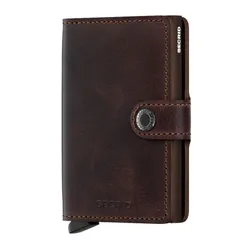 Portfel z aluminiowym etui Secrid Miniwallet Vintage - chocolate