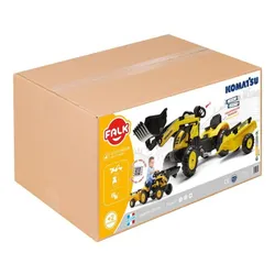 Falk Traktor Na Pedały Koparka Komatsu Z Przyczepą I Łyżką 2-5 Lat