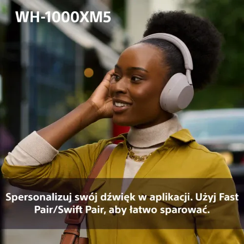 Słuchawki bezprzewodowe Sony WH-1000XM5 ANC Nauszne Bluetooth 5.2 Smoky Pink