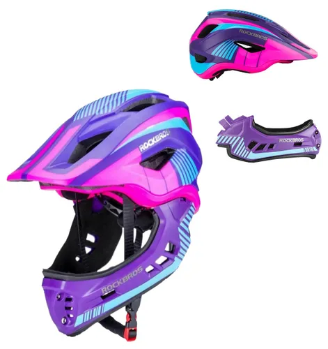 Kask rowerowy dziecięcy, Szczękowy, na rower, hulajnogę, ROCKBROS, M